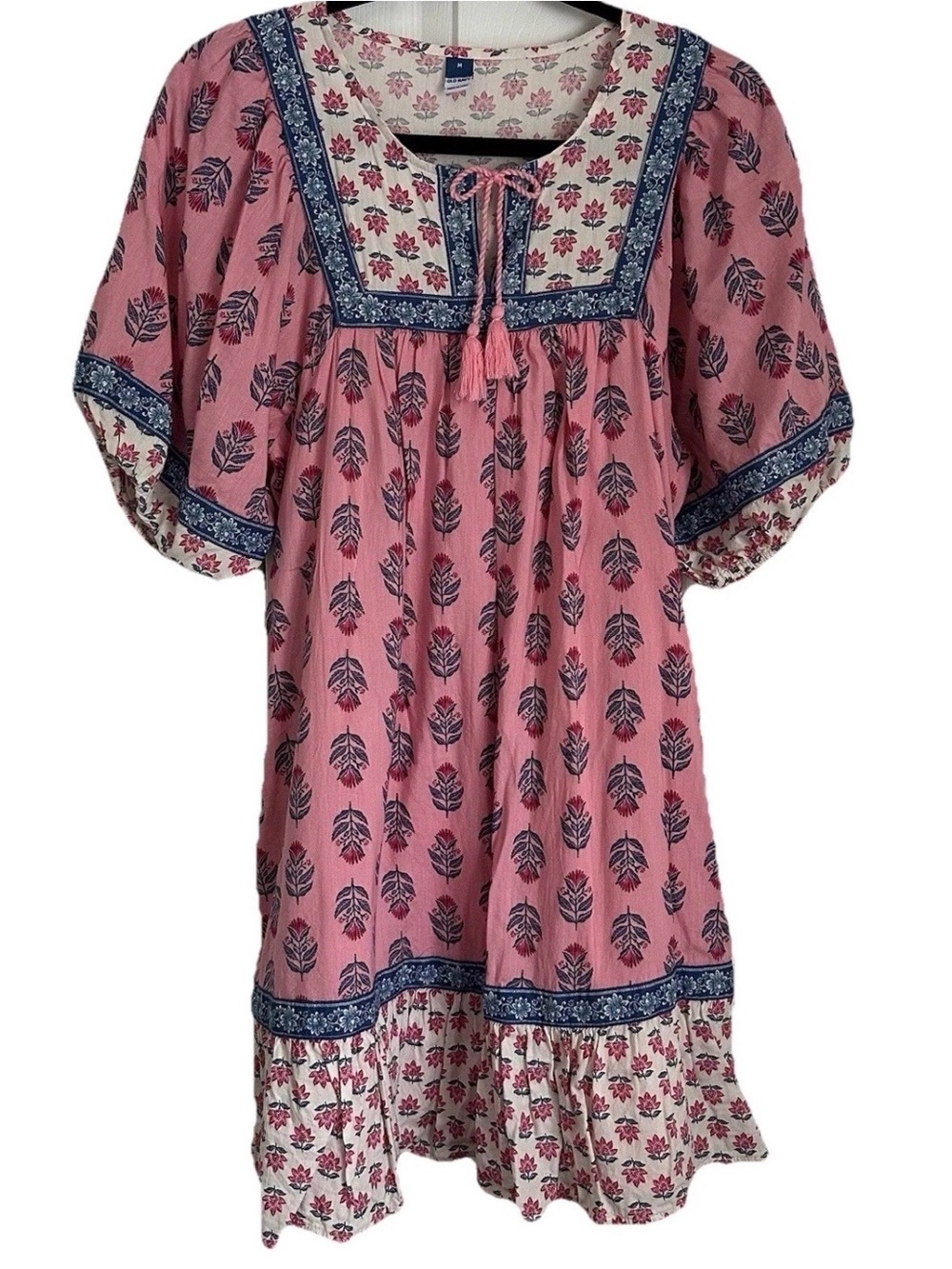 Old Navy ASO I Woke Up A Vampire Dress Womens M Floral Boho Cottage Coquette - Picture 1 of 16